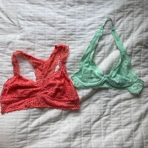 Two aerie bralettes